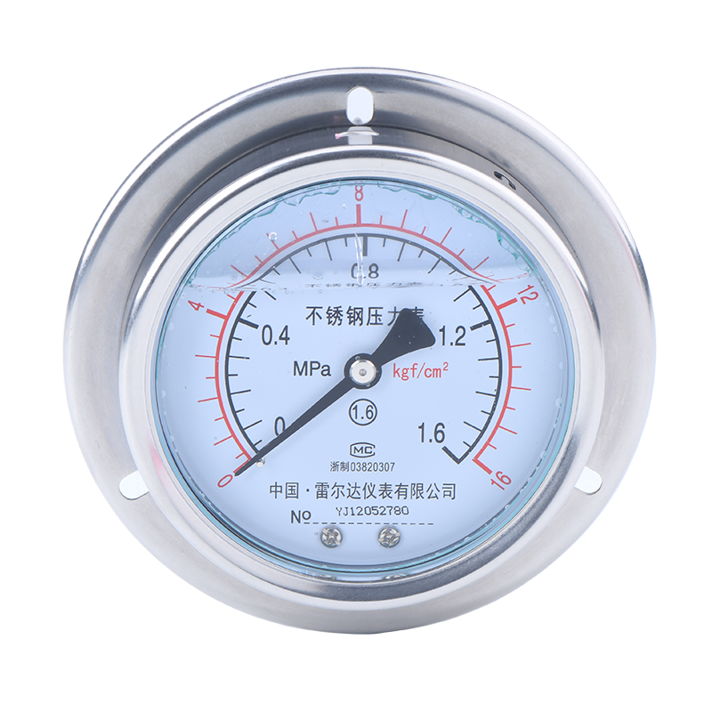 YN-100BFZT軸向帶前邊耐震不銹鋼壓力表新型